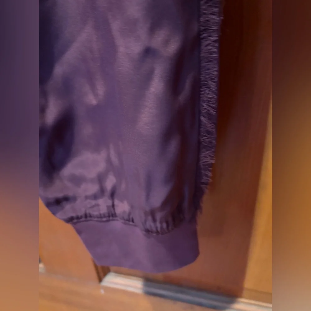 ATM Silk Charmeuse Frayed Trim Joggers - NEW! - Picture 14 of 17